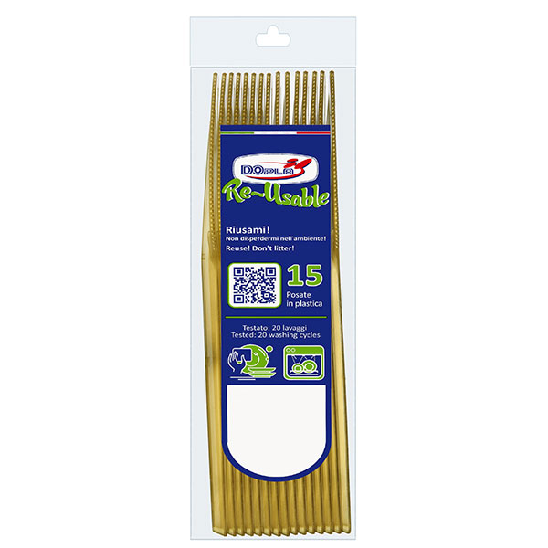 COUTEAUX Réutilisable X15 - Or - DOPLA